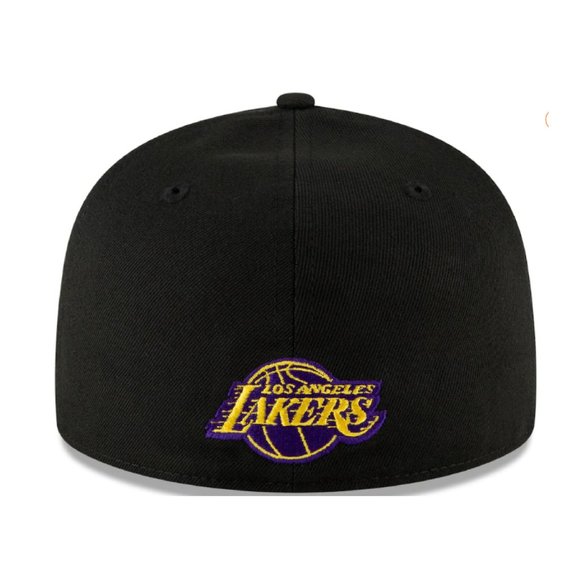 Los Angeles Lakers New Era Fitted Hat Icon Pink Undervisor 59FIFTY Black 7 +size - Picture 9 of 12